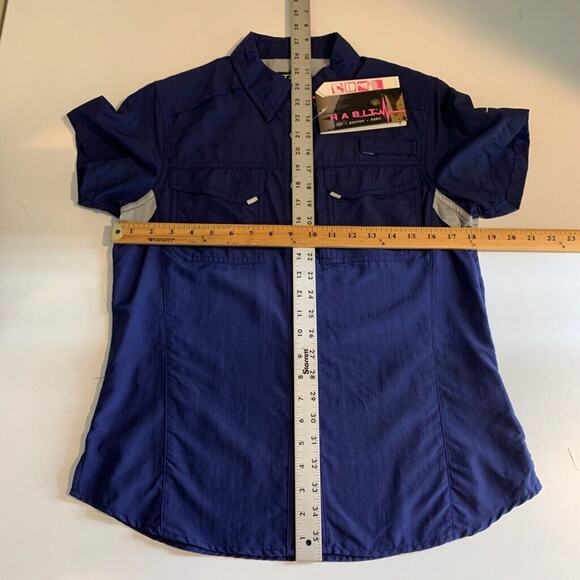 Habit Shirt Womens M Medium Blue Solar Factor UPF 30 Vented Fishing Outdoor - Picture 8 of 13